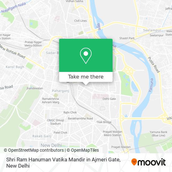 Shri Ram Hanuman Vatika Mandir in Ajmeri Gate map