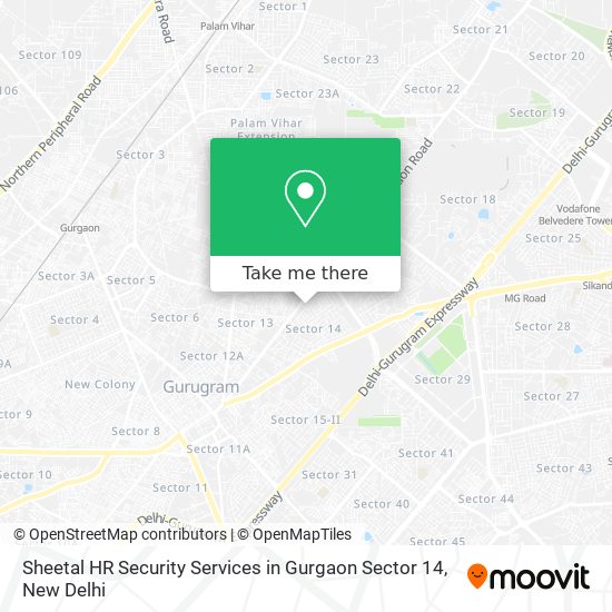 Sheetal HR Security Services in Gurgaon Sector 14 map