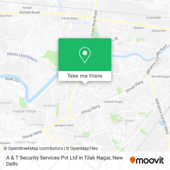 A & T Security Services Pvt Ltd in Tilak Nagar map