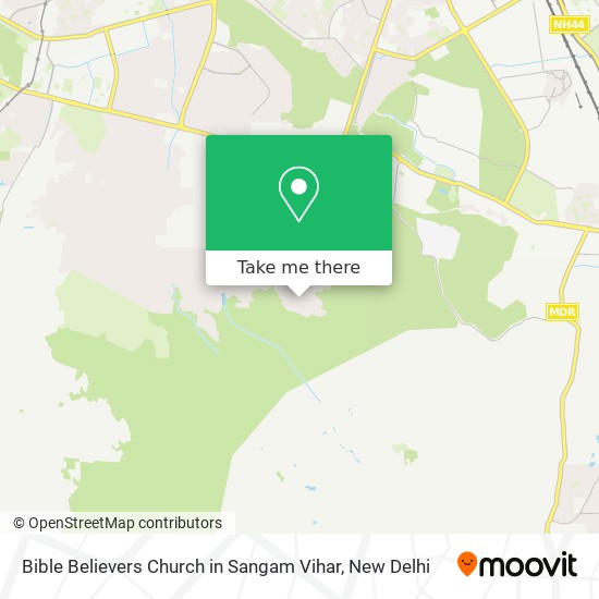 Bible Believers Church in Sangam Vihar map