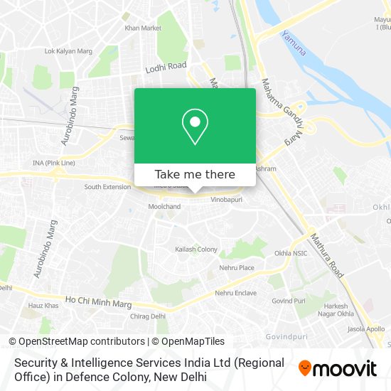Security & Intelligence Services India Ltd (Regional Office) in Defence Colony map