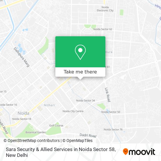 Sara Security & Allied Services in Noida Sector 58 map