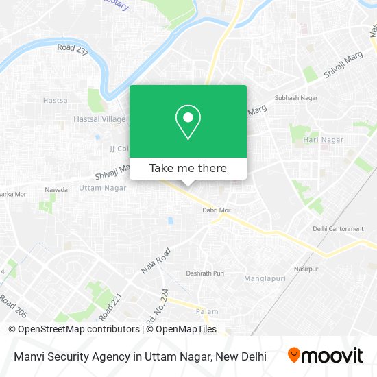 Manvi Security Agency in Uttam Nagar map