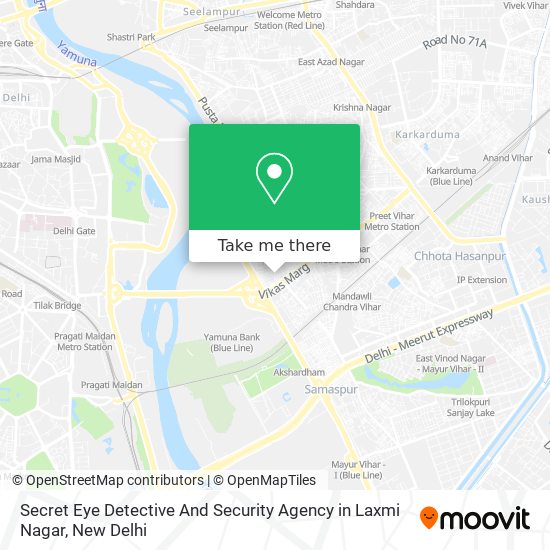Secret Eye Detective And Security Agency in Laxmi Nagar map