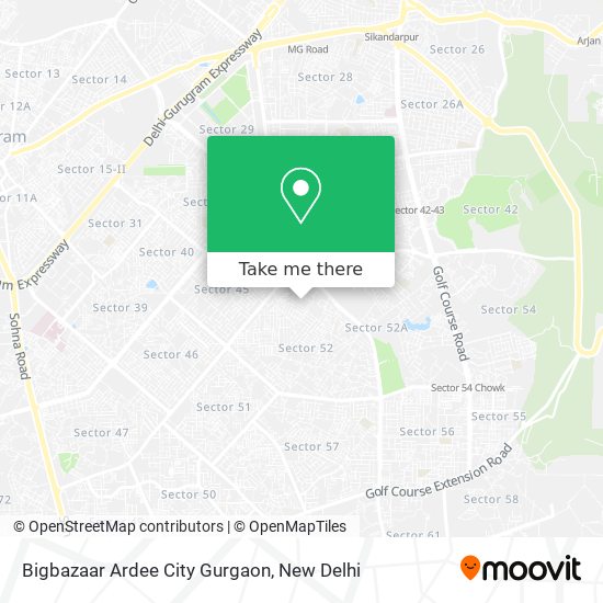 Bigbazaar Ardee City Gurgaon map