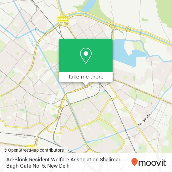 Ad-Block Resident Welfare Association Shalimar Bagh-Gate No. 5 map