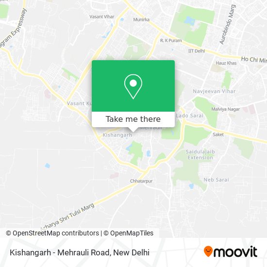 Kishangarh - Mehrauli Road map