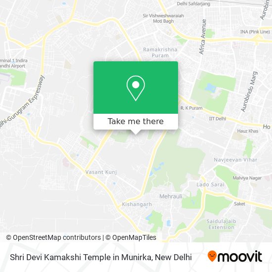 Shri Devi Kamakshi Temple in Munirka map