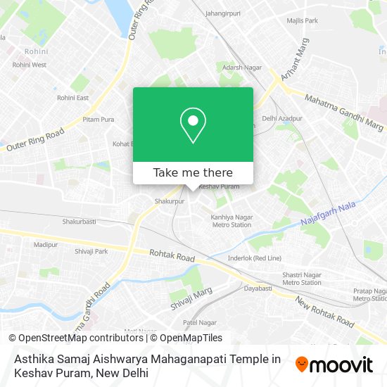 Asthika Samaj Aishwarya Mahaganapati Temple in Keshav Puram map