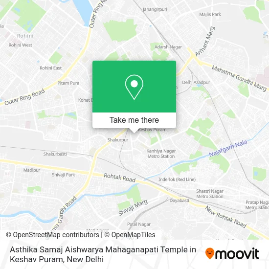 Asthika Samaj Aishwarya Mahaganapati Temple in Keshav Puram map
