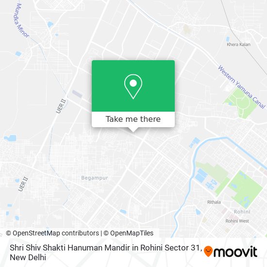 Shri Shiv Shakti Hanuman Mandir in Rohini Sector 31 map