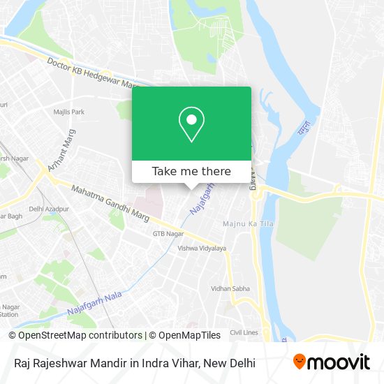 Raj Rajeshwar Mandir in Indra Vihar map