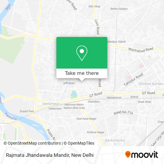 Rajmata Jhandawala Mandir map