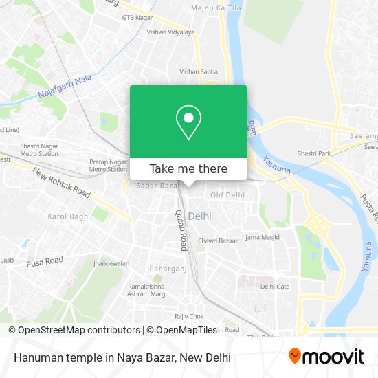 Hanuman temple in Naya Bazar map