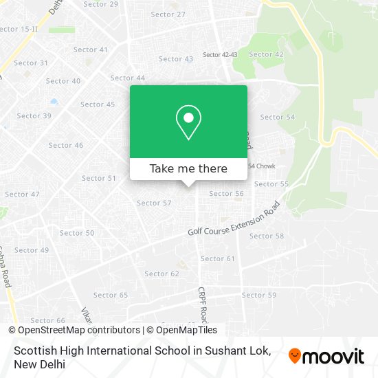 Scottish High International School in Sushant Lok map