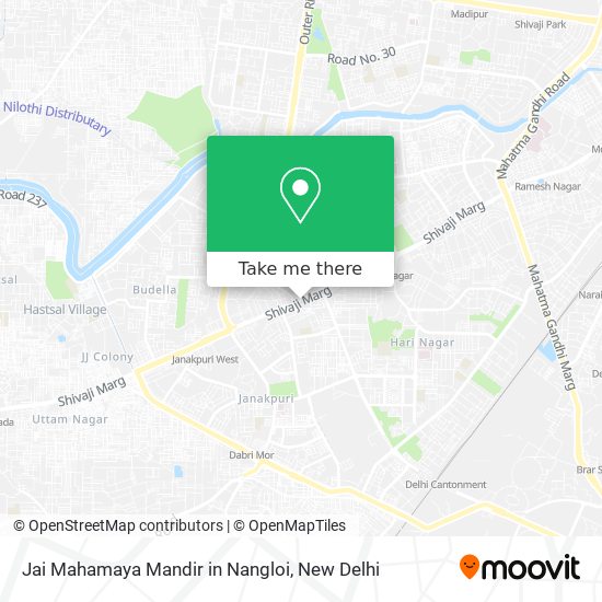 Jai Mahamaya Mandir in Nangloi map