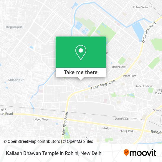 Kailash Bhawan Temple in Rohini map