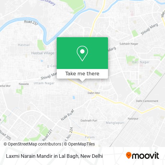 Laxmi Narain Mandir in Lal Bagh map