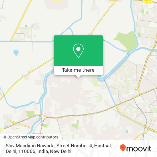 Shiv Mandir in Nawada, Street Number 4, Hastsal, Delhi, 110066, India map