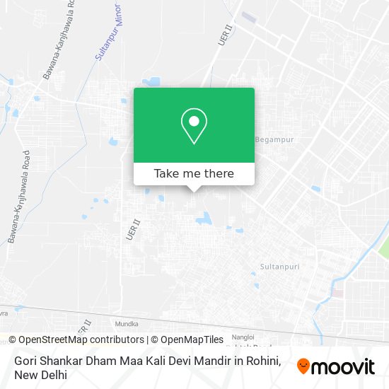 Gori Shankar Dham Maa Kali Devi Mandir in Rohini map