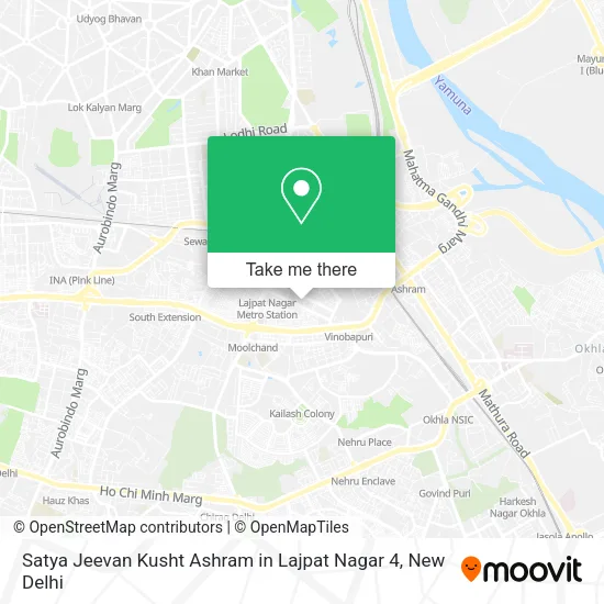 Satya Jeevan Kusht Ashram in Lajpat Nagar 4 map