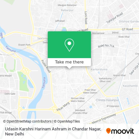 Udasin Karshni Harinam Ashram in Chandar Nagar map