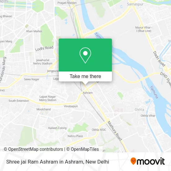 Shree jai Ram Ashram in Ashram map