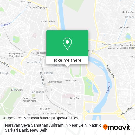 Narayan Seva Sansthan Ashram in Near Delhi Nagrik Sarkari Bank map