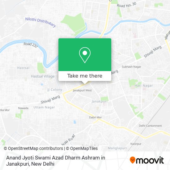 Anand Jyoti Swami Azad Dharm Ashram in Janakpuri map