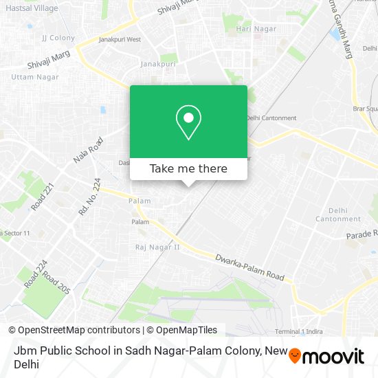 Jbm Public School in Sadh Nagar-Palam Colony map