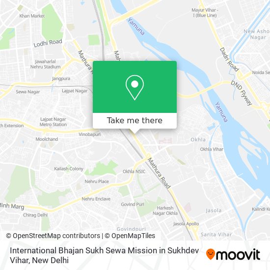 International Bhajan Sukh Sewa Mission in Sukhdev Vihar map