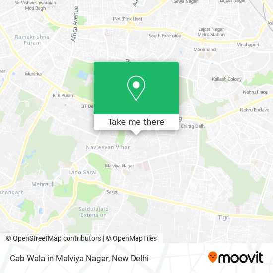 Cab Wala in Malviya Nagar map