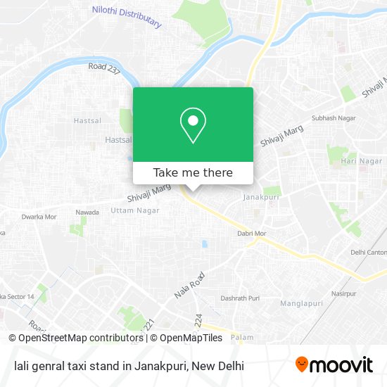 lali genral taxi stand in Janakpuri map