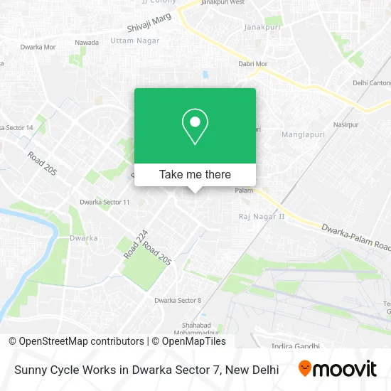Sunny Cycle Works in Dwarka Sector 7 map