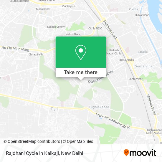 Rajdhani Cycle in Kalkaji map