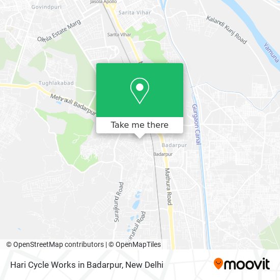Hari Cycle Works in Badarpur map