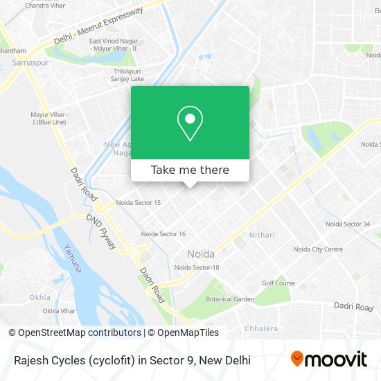 Rajesh Cycles (cyclofit) in Sector 9 map