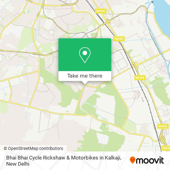 Bhai Bhai Cycle Rickshaw & Motorbikes in Kalkaji map