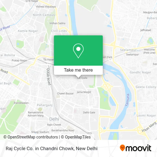 Raj Cycle Co. in Chandni Chowk map