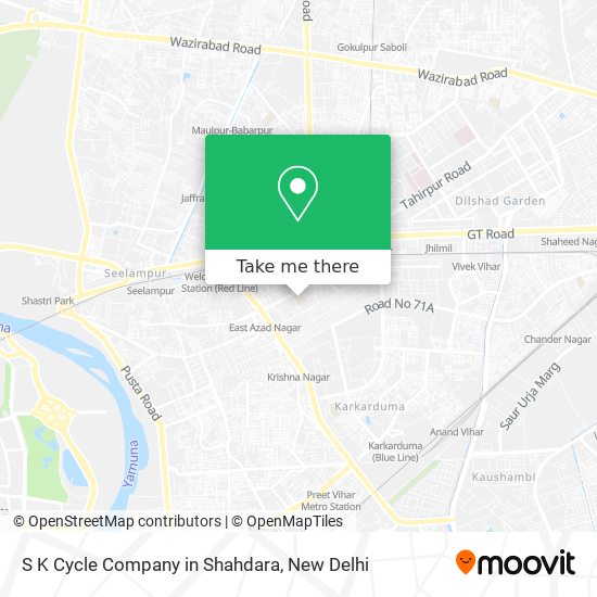 S K Cycle Company in Shahdara map