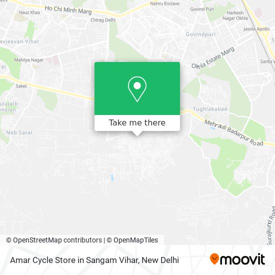 Amar Cycle Store in Sangam Vihar map