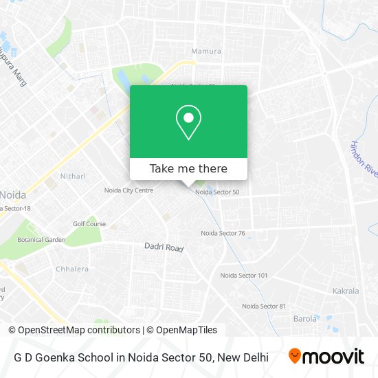 G D Goenka School in Noida Sector 50 map
