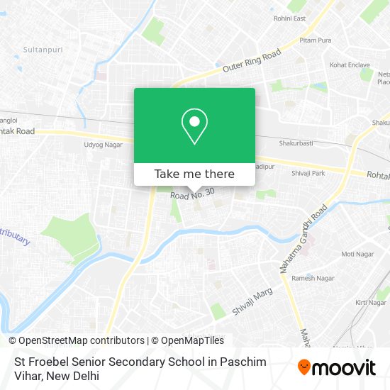 St Froebel Senior Secondary School in Paschim Vihar map