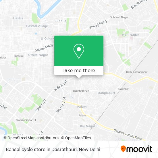 Bansal cycle store in Dasrathpuri map