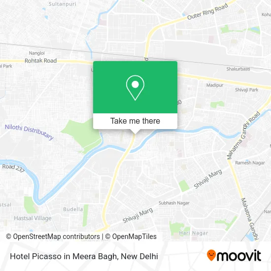 Hotel Picasso in Meera Bagh map