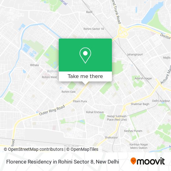 Florence Residency in Rohini Sector 8 map