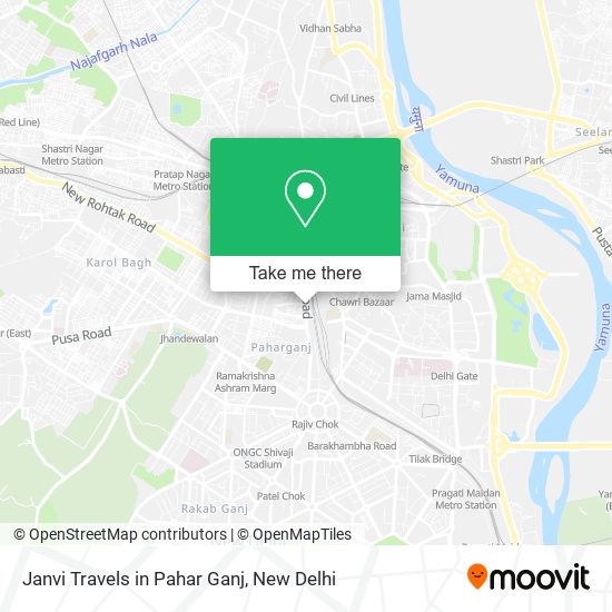 Janvi Travels in Pahar Ganj map
