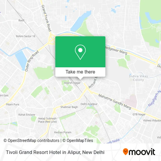 Tivoli Grand Resort Hotel in Alipur map