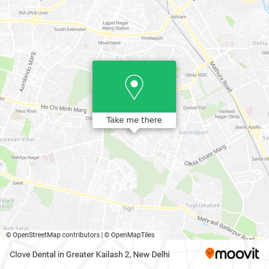 Clove Dental in Greater Kailash 2 map