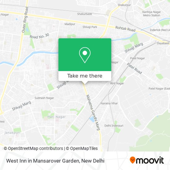 West Inn in Mansarover Garden map